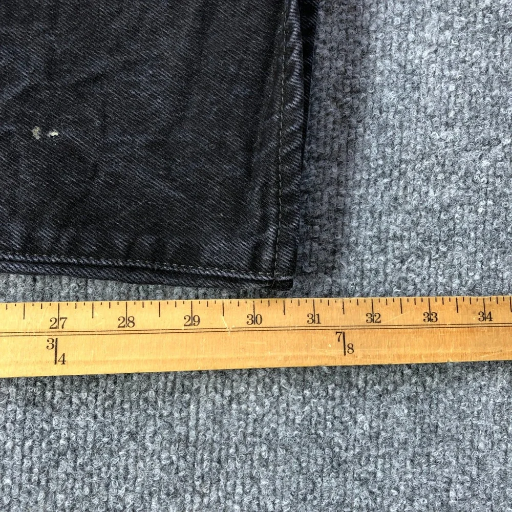 Levis 501 Original Fit Jeans Mens 33x34 Black Straight Leg Button Fly Denim